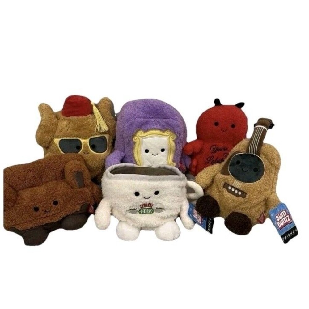 Bum Bumz Friends The Television Show Set Of 6 Plush Complete Collection NWT